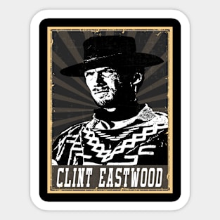 80s Style Clint Eastwood Sticker